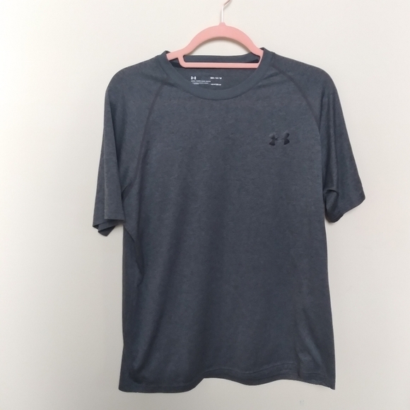Under Armour Men's Loose Fit Gray Heatgear Short Sleeve Tee Size Medium - Picture 3 of 7